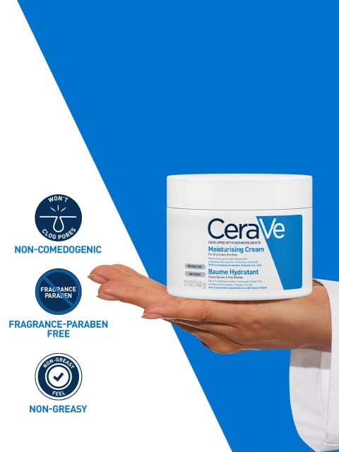 CeraVe Moisturizing Barrier Repair Cream with Ceramides & Hyaluronic Acid - 340 g 4 CeraVe Moisturizing Barrier Repair Cream with Ceramides & Hyaluronic Acid - 340 g