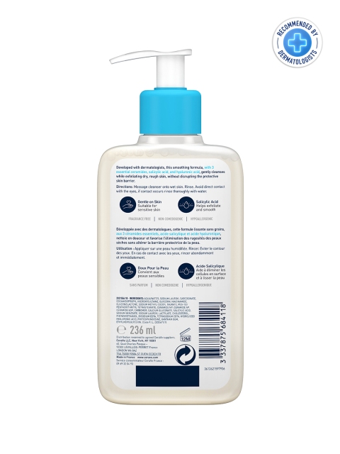 CeraVe SA Smoothing Cleanser Face wash with Salicylic Acid for Dry & Bumpy Skin - 236 ml 2 CeraVe SA Smoothing Cleanser Face wash with Salicylic Acid for Dry & Bumpy Skin - 236 ml