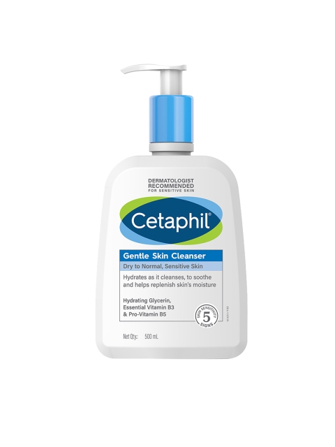 Cetaphil Gentle Skin Cleanser Hydrating Face Wash with Niacinamide, Vitamin B5 - 500 ml