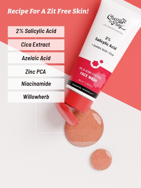 Chemist at Play 2% Salicylic Acid Oil & Acne Control Face Wash with Azelaic Acid - 100 ml 2 Chemist at Play 2% Salicylic Acid Oil & Acne Control Face Wash with Azelaic Acid - 100 ml