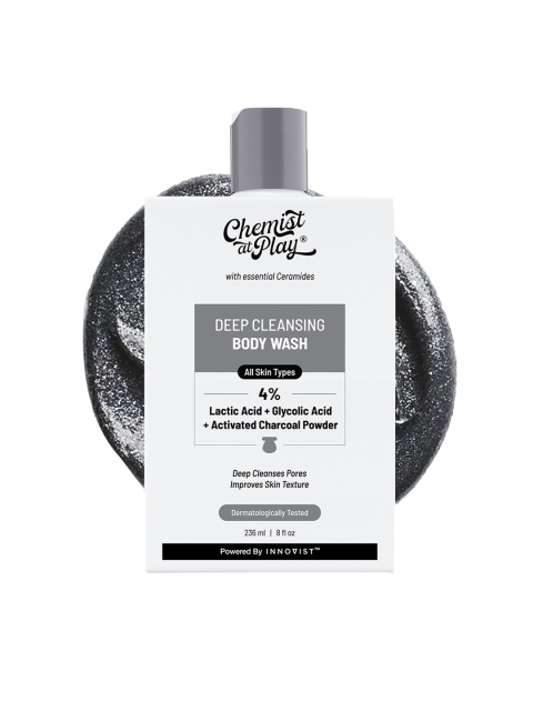 Chemist at Play Deep Cleansing Body Wash With Charcoal & Glycolic Acid - 236 ml
