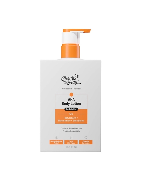Chemist at Play Niacinamide & Shea Butter AHA Body Lotion For Exfoliate Dead Skin - 236 ml