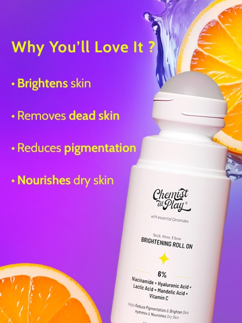 Chemist at Play Vitamin C Neck Knee Elbow Brightening Roll On- 40 ml 3 Chemist at Play Vitamin C Neck Knee Elbow Brightening Roll On- 40 ml