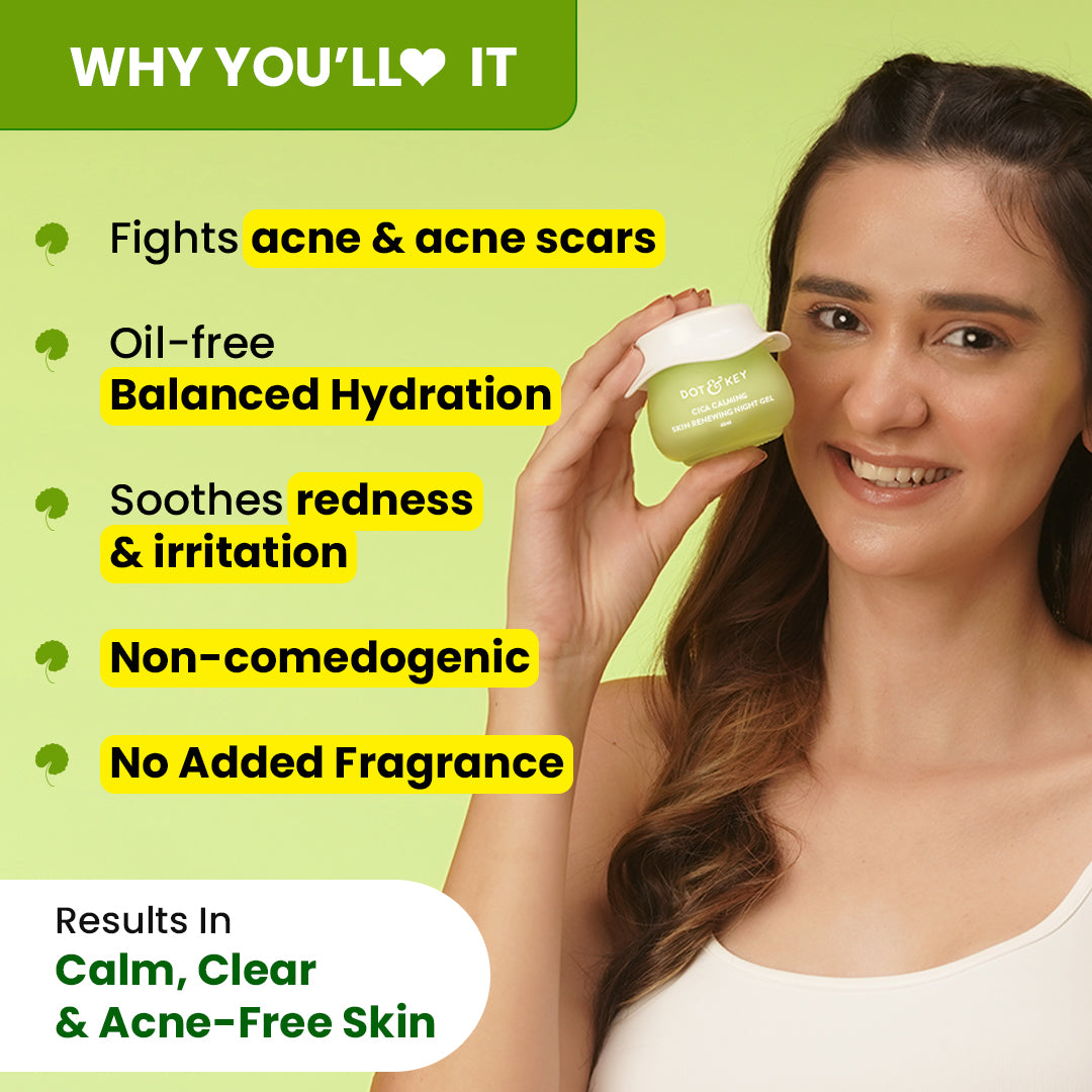 Cica & Niacinamide Night Gel for Oily & Acne Prone Skin 2 Cica & Niacinamide Night Gel for Oily & Acne Prone Skin