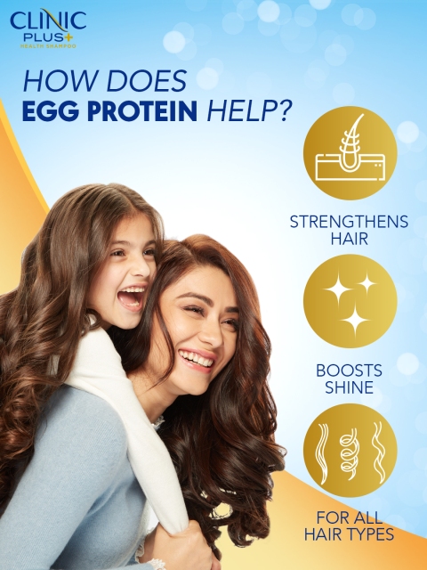 Clinic Plus Strength & Shine Shampoo with Egg Protein To Boost Hair Shine - 650 ml 4 Clinic Plus Strength & Shine Shampoo with Egg Protein To Boost Hair Shine - 650 ml