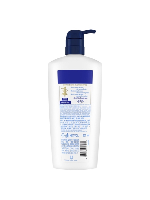 Clinic Plus Strong & Long Shampoo with Milk Protein & Multivitamins - 650ml 2 Clinic Plus Strong & Long Shampoo with Milk Protein & Multivitamins - 650ml