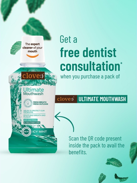 Clove Oral Care Ultimate Cool Mint Antibacterial Mouthwash - 250 ml 4 Clove Oral Care Ultimate Cool Mint Antibacterial Mouthwash - 250 ml