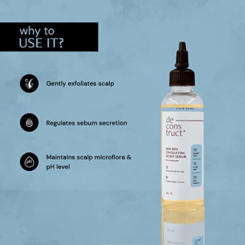 Deconstruct Aha Bha Exfoliating Scalp Hair Serum | Contains 1% Salicylic Acid + 1% Lactic Acid + 2% Zinc Complex 4 Deconstruct Aha Bha Exfoliating Scalp Hair Serum | Contains 1% Salicylic Acid + 1% Lactic Acid + 2% Zinc Complex