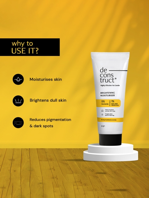 deconstruct Brightening Moisturizer- 5% Niacinamide + 1% Kojic Acid + 5% Vitamin C - 50g 4 deconstruct Brightening Moisturizer- 5% Niacinamide + 1% Kojic Acid + 5% Vitamin C - 50g
