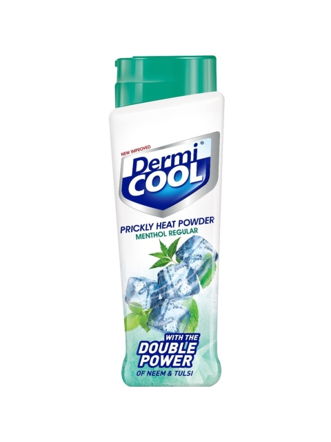 DermiCOOL Menthol Regular Prickly Heat Powder with Neem & Tulsi - 400 g