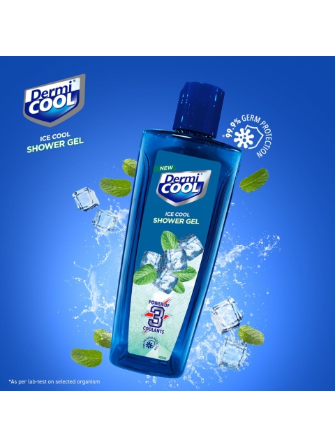 DermiCOOL Set Of 3 Ice Cool Shower Gel For Instant Cooling & Relief - 250ml Each 3 DermiCOOL Set Of 3 Ice Cool Shower Gel For Instant Cooling & Relief - 250ml Each