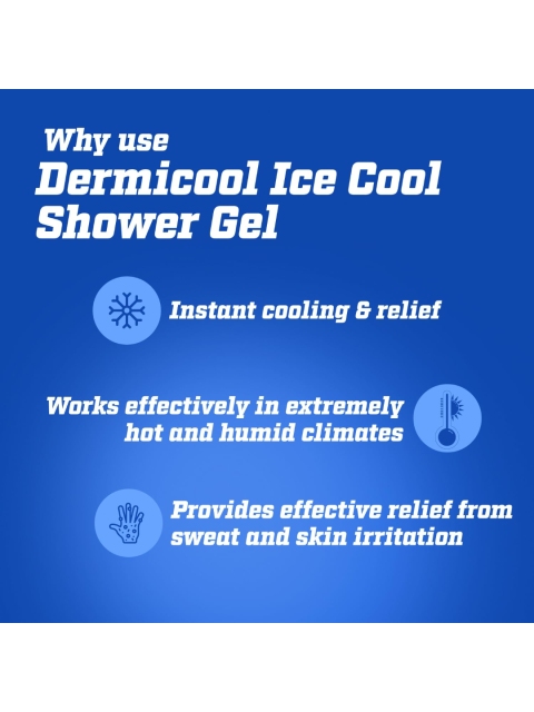 DermiCOOL Set Of 3 Ice Cool Shower Gel For Instant Cooling & Relief - 250ml Each 6 DermiCOOL Set Of 3 Ice Cool Shower Gel For Instant Cooling & Relief - 250ml Each