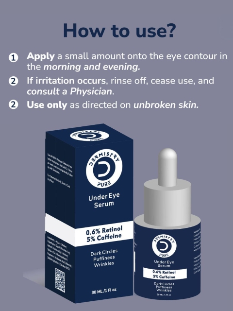 DERMISTRY Pure 0.6% Retinol 5% Caffeine Under Eye Serum - 30 ml 5 DERMISTRY Pure 0.6% Retinol 5% Caffeine Under Eye Serum - 30 ml