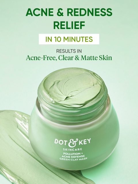 DOT & KEY Anti-Acne Salicylic Green Clay Face Mask to Reduces Dark Spots & Balance Oil-85g 2 DOT & KEY Anti-Acne Salicylic Green Clay Face Mask to Reduces Dark Spots & Balance Oil-85g
