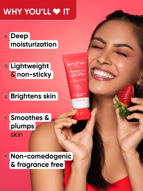 DOT & KEY Strawberry Brightening Moisturizer with Peptides & Hyaluronic Acid - 80g 3 DOT & KEY Strawberry Brightening Moisturizer with Peptides & Hyaluronic Acid - 80g