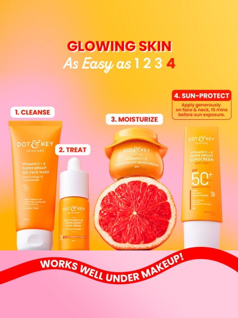 DOT & KEY Vitamin C + E Sunscreen SPF 50 PA+++ For Glowing Skin, 100% No White Cast - 50g 6 DOT & KEY Vitamin C + E Sunscreen SPF 50 PA+++ For Glowing Skin, 100% No White Cast - 50g