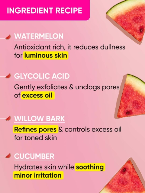 DOT & KEY Watermelon AHA Pore Tightening Toner with Glycolic for Glowing Skin - 150ml 6 DOT & KEY Watermelon AHA Pore Tightening Toner with Glycolic for Glowing Skin - 150ml