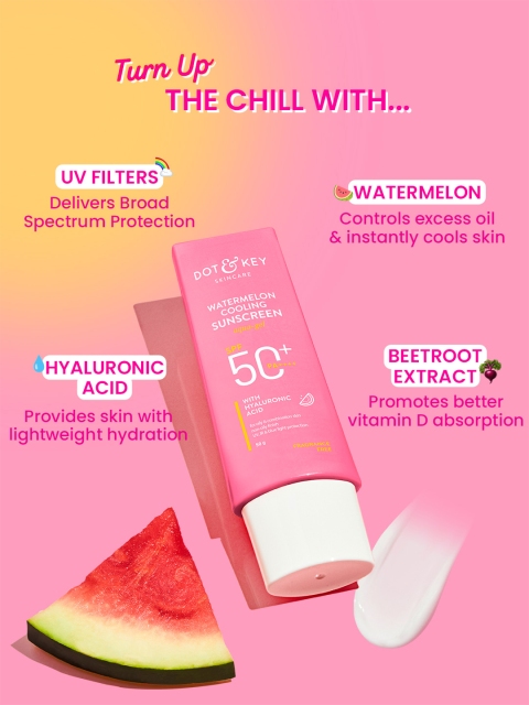 Dot & Key Watermelon Cooling Sunscreen SPF 50+ PA++++ With Hyaluronic Acid 80g 3 Dot & Key Watermelon Cooling Sunscreen SPF 50+ PA++++ With Hyaluronic Acid 80g