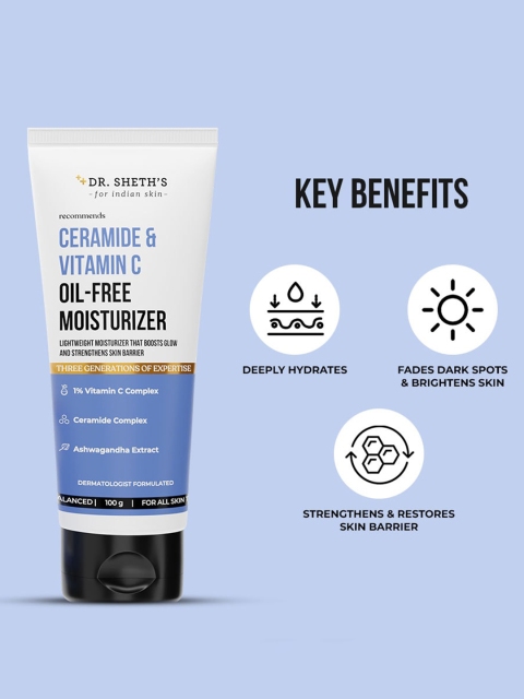DR. SHETHS Ceramide & Vitamin C Oil-Free Moisturizer - 100g 2 DR. SHETHS Ceramide & Vitamin C Oil-Free Moisturizer - 100g