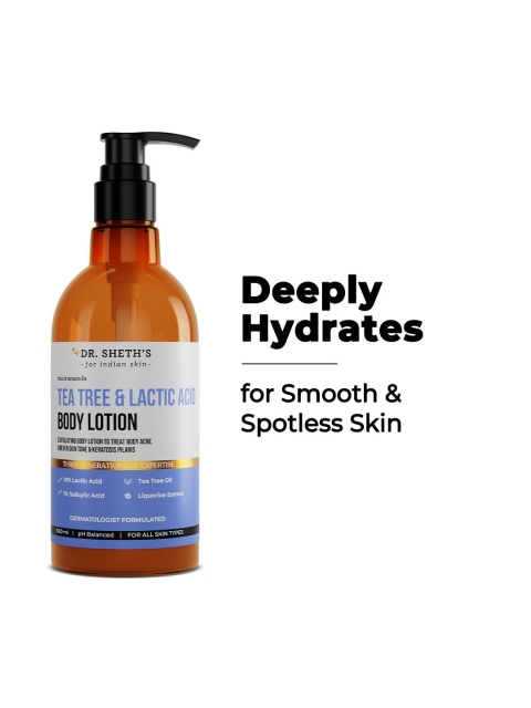 DR. SHETHS Tea Tree & Lactic Acid Body Lotion with Salicylic Acid & Liquorice - 300 ml