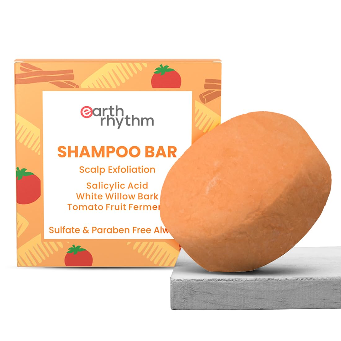 Earth Rhythm Scalp Exfoliating Shampoo Bar With 2% Salicylic Acid, Controls Excess Oil 1 Earth Rhythm Scalp Exfoliating Shampoo Bar With 2% Salicylic Acid, Controls Excess Oil, Soothes Scalp, Reduces Dandruff, Paraben & Sulphate Free, Natural & Eco-Friendly - 80g...
