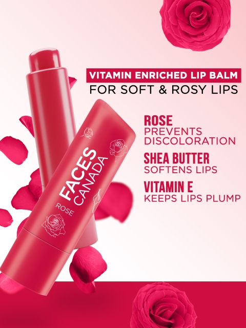 FACES CANADA Vitamin C Lip Balm with 12HR Moisture & SPF15 - Rose Petal 4 FACES CANADA Vitamin C Lip Balm with 12HR Moisture & SPF15 - Rose Petal