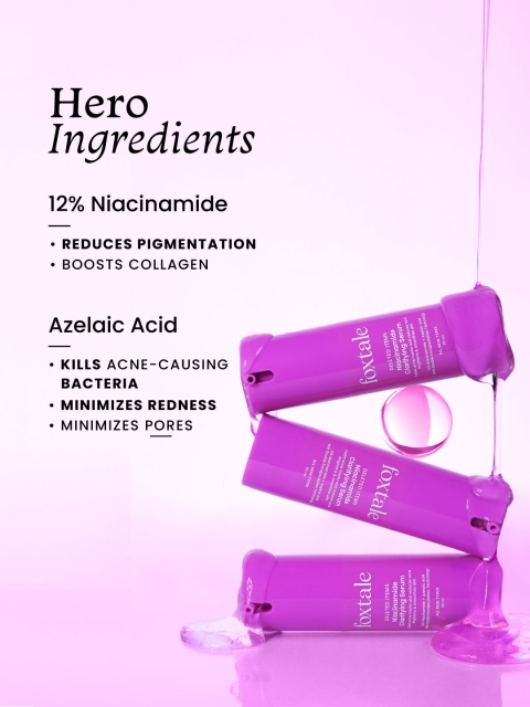 FoxTale 12%Niacinamide Serum with AzelaicAcid for Oil Control & Brightening-30ml 3 FoxTale 12%Niacinamide Serum with AzelaicAcid for Oil Control & Brightening-30ml