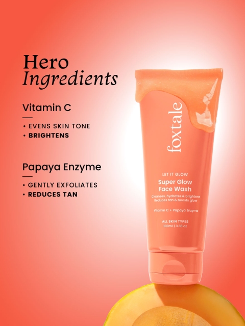 FoxTale Super Glow Face Wash with Vitamin C & Papaya Enzyme - 100 ml 3 FoxTale Super Glow Face Wash with Vitamin C & Papaya Enzyme - 100 ml