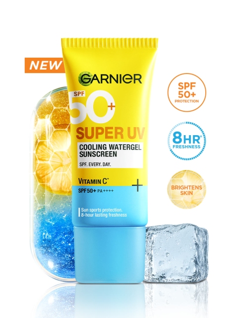 Garnier Super UV Cooling Water Gel Sunscreen 8Hr Freshness No White Cast SPF50 PA++++ 60ml