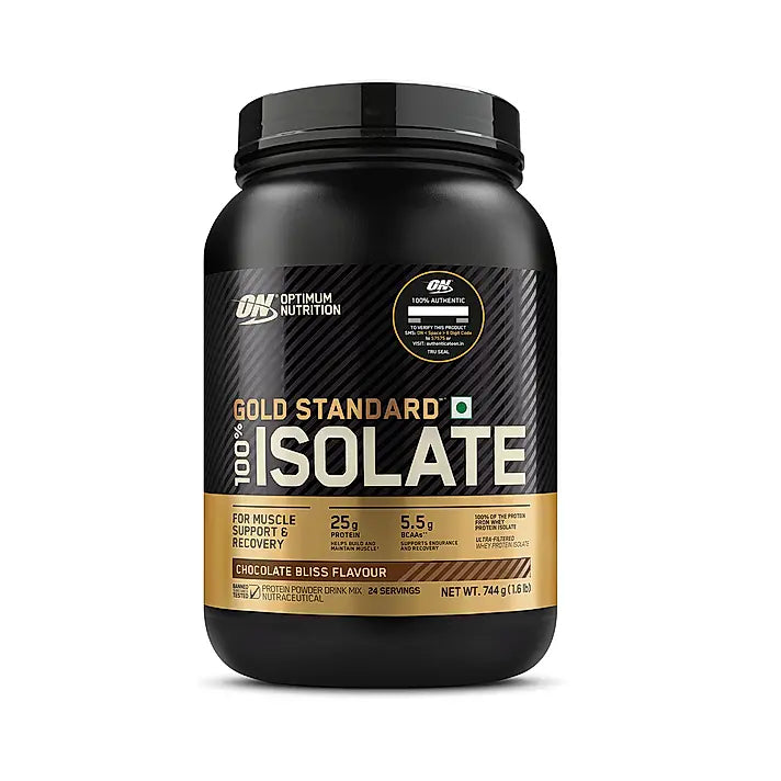 Gold Standard 100% Whey Protein Isolate| 744 g (1.6 lbs) | Chocolate Bliss 1 Gold Standard 100% Whey Protein Isolate| 744 g (1.6 lbs) | Chocolate Bliss