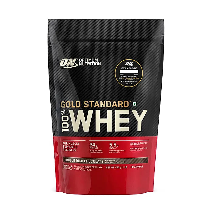 Gold Standard 100% Whey Protein Powder | Double Rich Chocolate | 1 lbs 1 Gold Standard 100% Whey Protein Powder | Double Rich Chocolate | 1 lbs