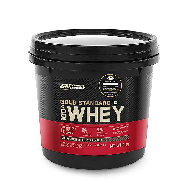 Gold Standard 100% Whey Protein Powder | Double Rich Chocolate | 4 kg 1 Gold Standard 100% Whey Protein Powder | Double Rich Chocolate | 4 kg