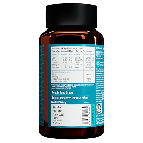 HealthKart HK Vitals Fish Oil For Men And Women (60 Capsules) | 1000mg Omega 3 with 180mg EPA & 120mg DHA | For Brain, Heart, Eyes, and Joints Health 3 HealthKart HK Vitals Fish Oil For Men And Women (60 Capsules) | 1000mg Omega 3 with 180mg EPA & 120mg DHA | For Brain, Heart, Eyes, and Joints Health