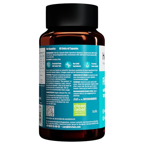 HealthKart HK Vitals Fish Oil For Men And Women (60 Capsules) | 1000mg Omega 3 with 180mg EPA & 120mg DHA | For Brain, Heart, Eyes, and Joints Health 4 HealthKart HK Vitals Fish Oil For Men And Women (60 Capsules) | 1000mg Omega 3 with 180mg EPA & 120mg DHA | For Brain, Heart, Eyes, and Joints Health