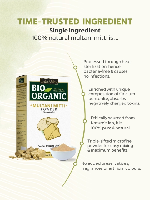 Indus Valley BIO Organic Pure Multani Mitti Powder - 350 g 4 Indus Valley BIO Organic Pure Multani Mitti Powder - 350 g