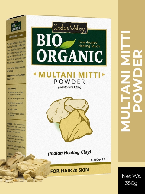 Indus Valley BIO Organic Pure Multani Mitti Powder - 350 g