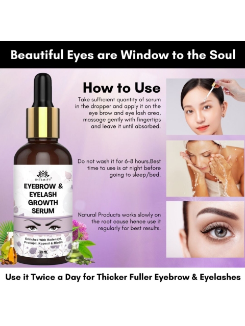 INTIMIFY Eyebrow & Eyelash Growth Serum - 30ml 4 INTIMIFY Eyebrow & Eyelash Growth Serum - 30ml