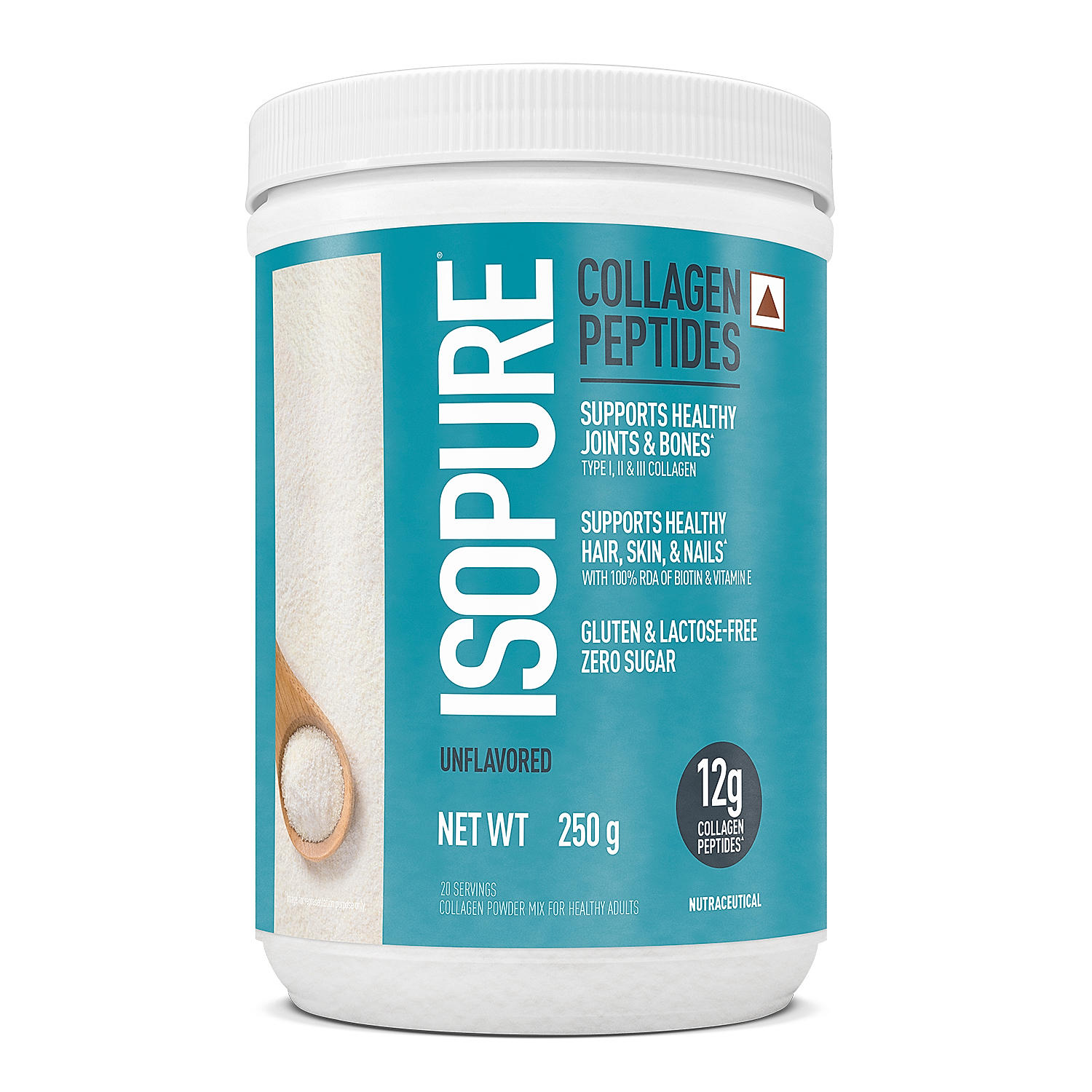 Isopure Collagen Peptides (12g/serve) with Type I,II & III Collagen (Unflavoured)- 250g 1 Isopure Collagen Peptides (12g/serve) with Type I,II & III Collagen (Unflavoured)- 250g