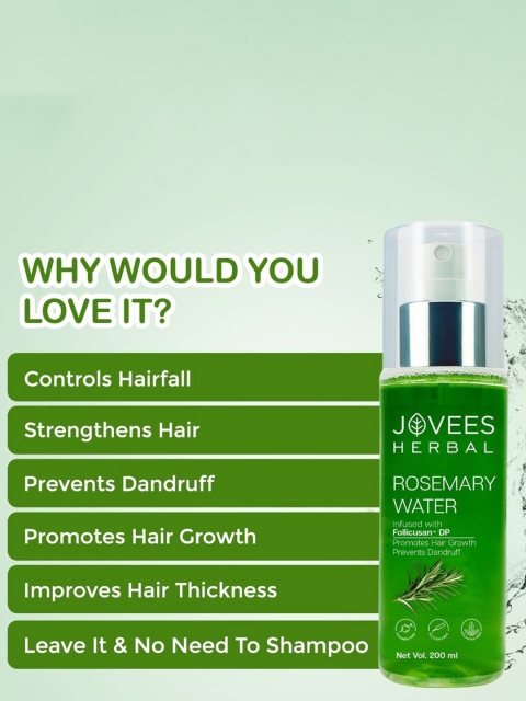 Jovees Rosemary Water Spray With Follicusan DP For Hair Growth & Prevent Dandruff- 200 ml 4 Jovees Rosemary Water Spray With Follicusan DP For Hair Growth & Prevent Dandruff- 200 ml