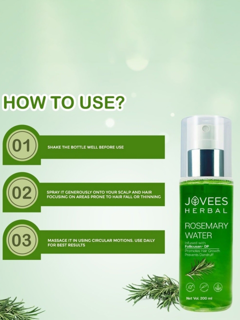 Jovees Rosemary Water Spray With Follicusan DP For Hair Growth & Prevent Dandruff- 200 ml 6 Jovees Rosemary Water Spray With Follicusan DP For Hair Growth & Prevent Dandruff- 200 ml