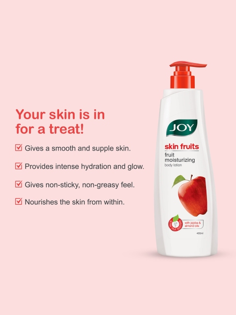 JOY Skin Fruits Body Lotion With Almond Oil, Jojoba Oil & Apple Extracts - 500ml 4 JOY Skin Fruits Body Lotion With Almond Oil, Jojoba Oil & Apple Extracts - 500ml