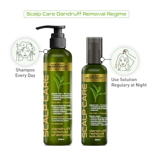 Keya Seth Aromatherapy, Scalp care Dandruff Removal Shampoo with Salicylic Acid, Tea Tree & Eucalyptus Oil –Reduces Dandruff & Flakes Itchy scalp 200ml 5 Keya Seth Aromatherapy, Scalp care Dandruff Removal Shampoo with Salicylic Acid, Tea Tree & Eucalyptus Oil –Reduces Dandruff & Flakes Itchy scalp 200ml