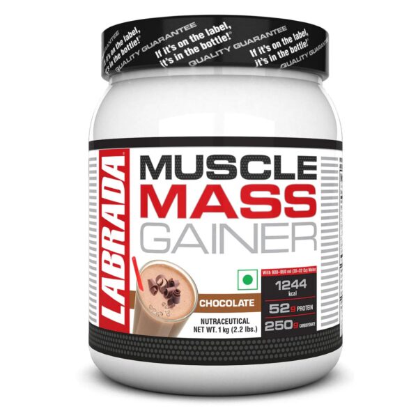 Labrada Muscle Mass Gainer - 1 Kg (2.2 Lb), Chocolate