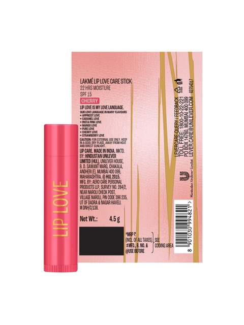 Lakme Lip Love Chapstick SPF 15 - Cherry 3 Lakme Lip Love Chapstick SPF 15 - Cherry