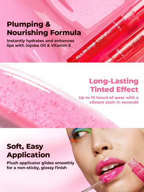 LAMEL All in One Lip Tinted Plumping Oil 3 ml - Berry Ice 404 2 LAMEL All in One Lip Tinted Plumping Oil 3 ml - Berry Ice 404