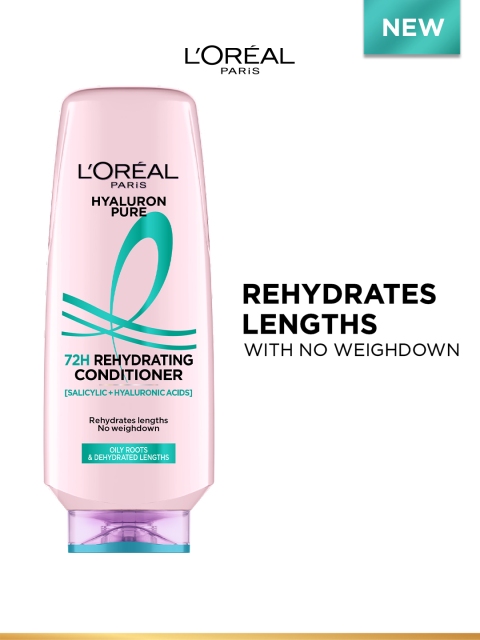 LOreal Hyaluron Pure 72H Rehydrating Conditioner For Smooth Tangle-Free Hairs - 175ml