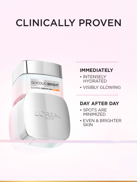 LOreal Paris SPF 17 Glycolic Bright Glowing Day Cream for Minimizing Spots - 50 ml 5 LOreal Paris SPF 17 Glycolic Bright Glowing Day Cream for Minimizing Spots - 50 ml