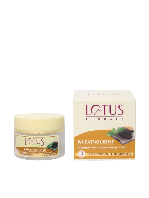 Lotus Herbals Sustainable Wheatnourish Wheatgerm Oil Honey Massage Creme 50g
