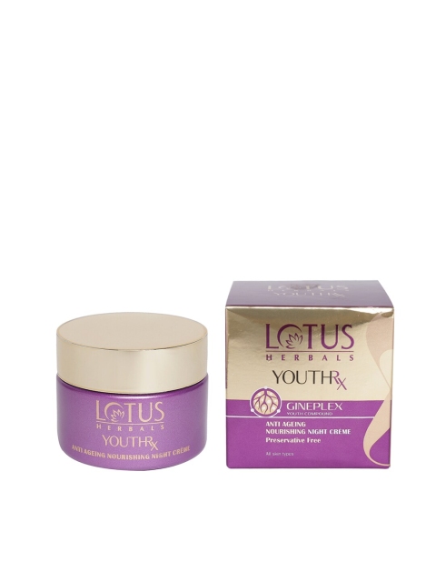 Lotus Herbals Sustainable Women YouthRX Gineplex Anti-Ageing Nourishing Night Creme 50g 2 Lotus Herbals Sustainable Women YouthRX Gineplex Anti-Ageing Nourishing Night Creme 50g