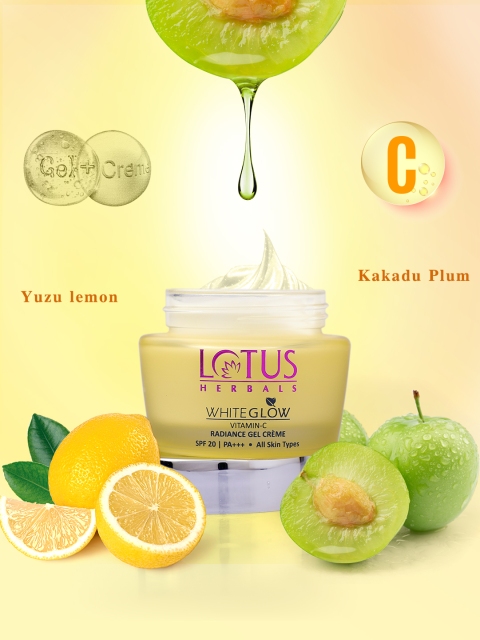 Lotus Herbals White Glow Vitamin C Radiance SPF 20 PA+++ Gel Creme - 50g 2 Lotus Herbals White Glow Vitamin C Radiance SPF 20 PA+++ Gel Creme - 50g